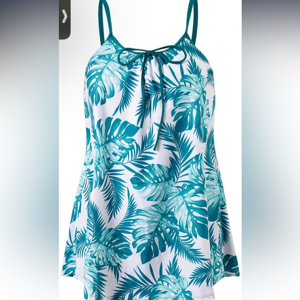 Two Piece Tankini Bathing Suits Floral Tummy Control Swimsuits Boy Shorts